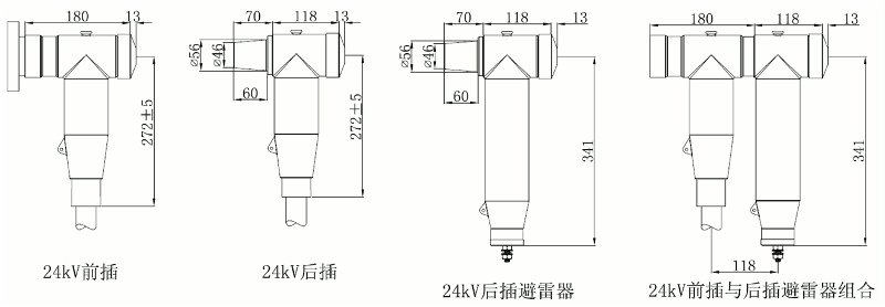 PA旗舰厅24kV欧式630A屏蔽型可分离连接器尺寸图.gif